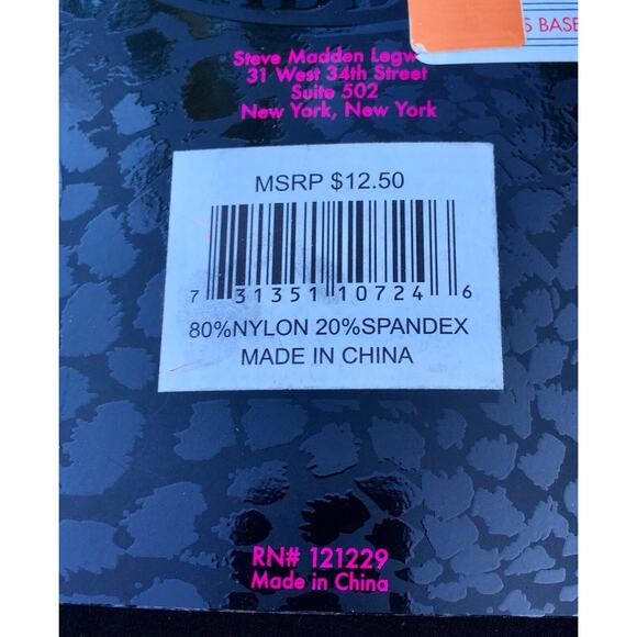 STEVE Madden Brand Sweater Knit‎ Footless Tights, Women's, Black, SIZE. One NEW - Picture 4 of 4